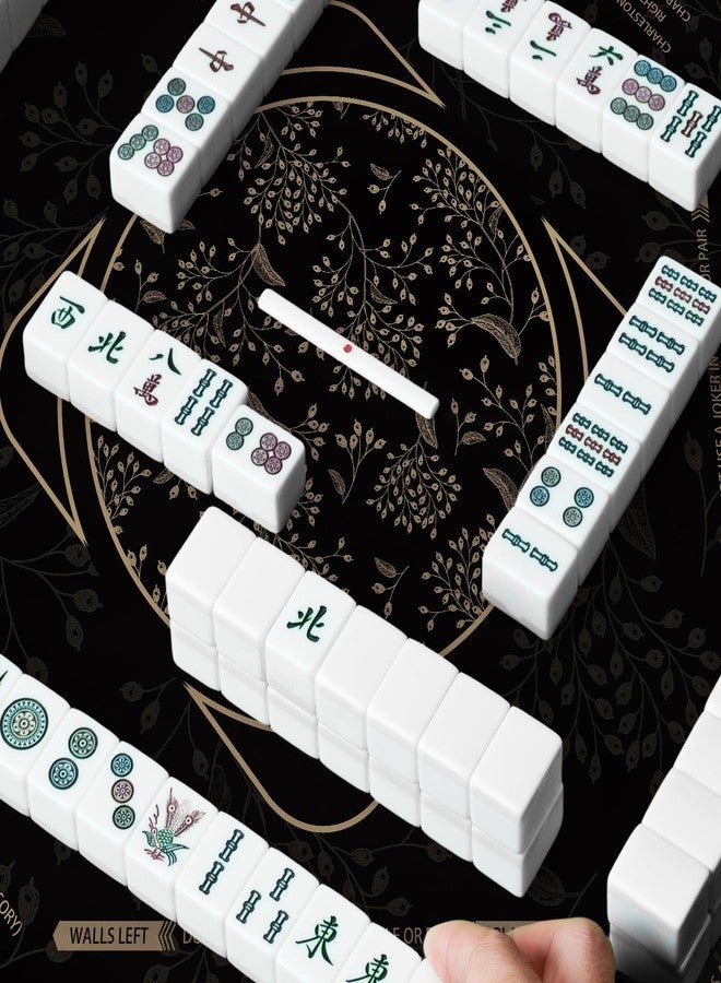 molovsiny Mahjong Mat for Table, Durable Mahjong Table Cover with Unique Design, Premium Mahjong Accessories, Perfect Mahjong Gifts for Women, Game Mat for Mahjong and Board Game Enthusiasts (Nocturnal Bloom) - Image 4